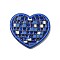 Acrylic Pendants, Disco Series, Royal Blue, 34.5x37.5x2mm, Hole: 1.6mm