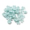 Opaque Acrylic Beads Caps, 3 Petals Flower, Pale Turquoise, 9.5x10x3mm, Hole: 1.5mm, about 8333 pcs/500