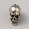 Brass Skull Beads, Raw(Unplated), 23x15x22mm, Hole: 2.5mm