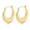 Brass Hoop Earrings, Real 18K Gold Plated, 30x7.5mm