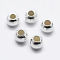 925 Sterling Silver Beads, Round, Silver, 2.5mm, Hole: 0.9~1mm