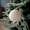 Glitter Foam Pendant Decoration, Bling Christmas Tree Hanging Ornaments, for Party Gift Home Decoration, Round, 140x70mm
