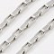Tarnish Resistant 304 Stainless Steel Venetian Chains, Box Chain, Unwelded, Stainless Steel Color, 3.5x3.5mm