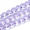 Transparent Glass Beads, Faceted, Heart, Lilac, 10x10x6.5mm, Hole: 1mm