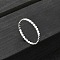925 Sterling Silver Flat Beaded Finger Rings for Women, Plain Band Rings, Silver, 1.8mm, US Size 7(17.3mm)