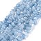 Dyed Natural Aquamarine Beads Strands, Chip, 3~16x3~8mm, Hole: 0.7mm, 80~81cm