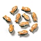Handmade Printed Porcelain Beads, Famille Rose Porcelain, Fish, Orange, 11x21.5~22x9mm, Hole: 1.5~1.8mm