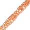 Electroplate Transparent Glass Beads Strands, Pearl Luster Plated, Flat Round with Rose, Dark Orange, 6x4mm, Hole: 0.8mm, about 110pcs/strand, 25.98 inch(66cm)