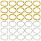 600Pcs 2 Colors Brass Split Rings, Double Loops Jump Rings, Golden & Silver, 10x1.5mm, about 9mm inner diameter, 300pcs/color