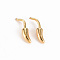 Brass Peg Bails, for Half Drilled Beads, Nickel Free, Pepper, Real 18K Gold Plated, 12.5x4.5mm, Pin: 0.8mm