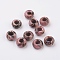 Natural Rhodonite European Beads, Large Hole Beads, Rondelle, 14x7~8mm, Hole: 6mm
