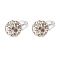 Crystal Rhinestone Ball Stud Earrings for Women, White, 17x8mm, Pin: 0.8mm