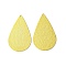 Brass Pendants, Teardrop, Real 18K Gold Plated, 42x25x0.5mm, Hole: 1mm