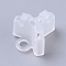 ABS Plastic Hook Protection Sleeve, for Fishing Jig Hooks, Fishing Tackle, Clear, 16x15x10mm, Hole: 3.5mm