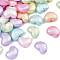 Textured Opaque ABS Imitation Pearl Beads, Heart, Mixed Color, 15~16x21~21.5x10.5mm, Hole: 2.5mm, about 242pcs/500g