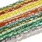 Electroplate Glass Beads Strands, Faceted, AB Color, Column, Mixed Color, 4x5~6mm, Hole: 1mm, about 80pcs/strand, 40~48cm