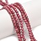 Natural Rhodonite Beads Strands, Round, Grade A-, 4.5mm, Hole: 0.7mm, about 88pcs/strand, 15.55 inch(39.5cm)