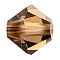 Preciosa® Crystal Beads, Czech Crystal, Bicone(451 69 302 Rondelle), 10220 Smoked Topaz, 6mm, Hole: 1mm