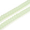 Imitation Jade Glass Beads, Rondelle, Light Green, 8~8.5x4.5~5mm, Hole: 1.2mm, about 75~77pcs/strand, 14.96 inch(38cm)