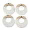 Wooden Pendants, Resin and Gold Foil, Rings, Clear AB, 38x4mm, Hole: 2mm