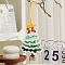 Christmas Tree Wool Cloth Hanging Door Signs, with Alloy Bell, Wall Decoration, Decorative Props for Indoor, Outdoor, Colorful, 260mm