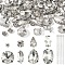 90Pcs 10 Styles Sew on Rhinestone, Multi-strand Links, Glass Rhinestone, with Platinum Tone Brass Prong Settings, wit 25Pcs Carbon Steel Sewing Needles, Mixed Shapes, 6.5~18x5.5~13x4~7.5mm