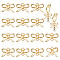 20Pcs Brass Links, Long-Lasting Plated, Bowknot, Real 14K Gold Plated, 10x14x2mm, Hole: 1.6mm
