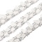 Filigree Polyester Lace Trim, Wavy Trimming for Home Textile Decoration, White, 3/8 inch(9mm), about 80.00~90.00 Yards(73.15~82.296m)/Roll