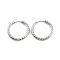 Non-Tarnish 304 Stainless Steel Grooved Hoop Earrings, Stainless Steel Color, 23x2.5mm, Pin: 1mm
