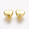 Alloy Beads, Cadmium Free & Nickel Free & Lead Free, Heart, Golden, 6x5x3mm, Hole: 1mm