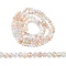 Electroplate Glass Beads Strands, Faceted, Rondelle, PeachPuff, 4.5x3.5mm, Hole: 1mm, about 140~143pcs/strand, 18.90 inch~19.29 inch(48cm~49cm)