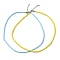 2Pcs 2 Colors Glass Seed Beaded Necklaces Set, with 304 Stainless Steel Clasps, Yellow, 15.94 inch(40.5cm), 1Pc/color