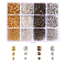 Brass Spacer Beads, Column, Mixed Color, 1.5~2x1.5~2.5mm, Hole: 1~2mm