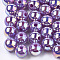 Plastic Beads, AB Color Plated, Round, Purple, 8mm, Hole: 1.8mm