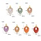 304 Stainless Steel Enamel Pendants, Shell Shape Charms, with Imitation Pearl, Ion Plating(IP), Real 18K Gold Plated, Mixed Color, 13x17mm
