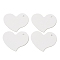 100Pcs Heart Shaped Paper Blank Price Tags, Jewelry Hang Tags, White, 3.8x4.55x0.05cm, Hole: 3mm