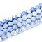 Anti-Tarnish Electroplate Glass Beads Strands, Imitation Gemstone, Twist, AB Color Plated, Faceted, Two Tone, Cornflower Blue, 5~5.5x6~6.5x6~6.5mm, Hole: 1mm, about 67~68pcs/strand, 14.76~15.16 inch(37.5~38.5cm)