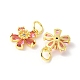 Латунные микро проложить кубического циркония подвески KK-U067-03G-06-2