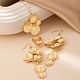 Ожерелья и серьги-подвески из сплава с плоским круглым кулоном-кисточкой для женщин FS-WGE7B1D-01-4