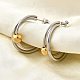 Двухцветные серьги-гвоздики из нержавеющей стали 304 EJEW-S263-02GP-1