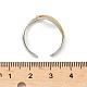 Двухцветные манжетные кольца из нержавеющей стали 304 RJEW-S635-01GP-H-5