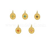 Подвески из нержавеющей стали 304 с микропаве из стразов STAS-OY005-55G