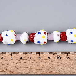 Бусы лэмпворк ручной работы LAMP-N028-12