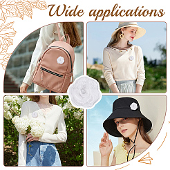 24 шт. 3d цветок розы полиэстер компьютеризированная вышивка орнамент аксессуары&nbsp;DIY-HY0002-58