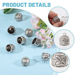 16 шт. наконечники для шнура из сплава в тибетском стиле&nbsp;TIBEP-CA0010-24TAS