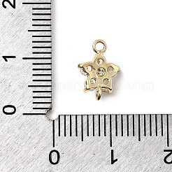 Подвески-подвески-цветочки из латуни с кубическим цирконием KK-H089-34G-02