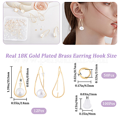 12шт латунный крючок для сережек&nbsp;DIY-CN0002-62