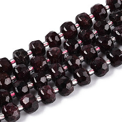 Гранат природный бисер нитей G-N327-08A-03