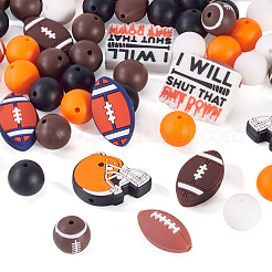 60шт пищевые экологически чистые силиконовые бусины&nbsp;SIL-TA0002-87