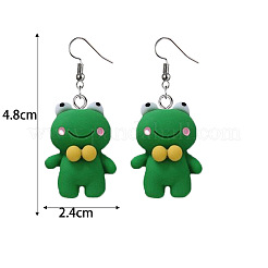 Серьги-подвески из нержавеющей стали и смолы&nbsp;FS-WG090EB-01